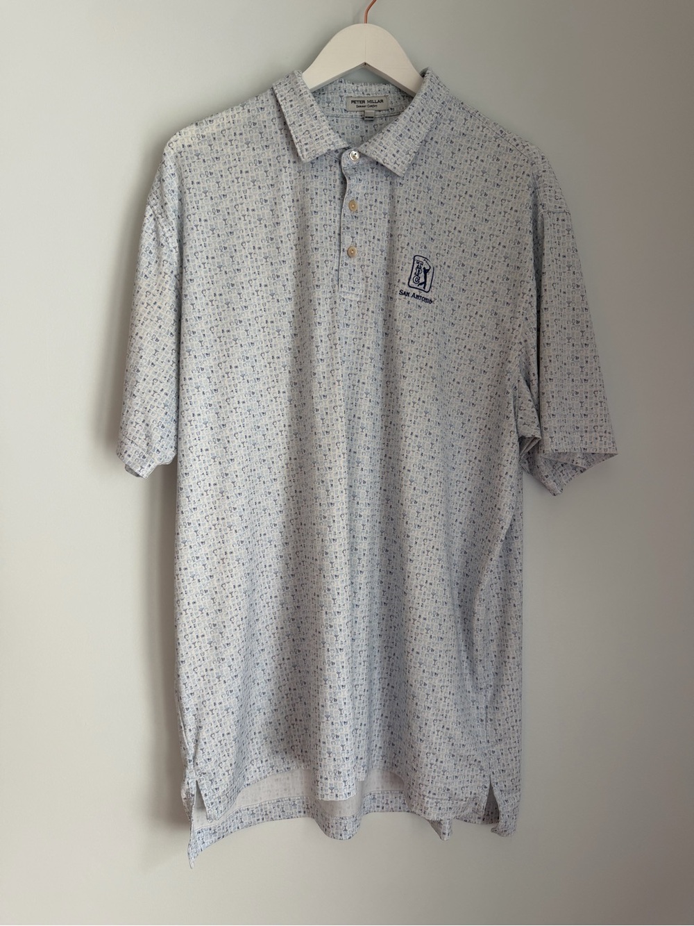Peter Millar Summer Comfort Golf Polo Shirt Mens XL TPC San Antonio